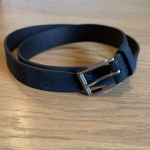 Navy suede Italian belt. Amazing quality. Never worn